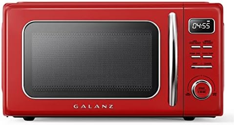 Галанц GLCMKZ11RDR10 Ретро Countertop Микробранова Печка со Автоматско Готвење &засилувач; Загревање, Одмрзнување, Функции За Брз