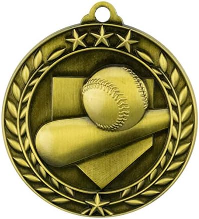 10 Пакет Бејзбол Софтбол Златни Медали Трофеј Награда СО Вратот Панделки ВАМГ-901