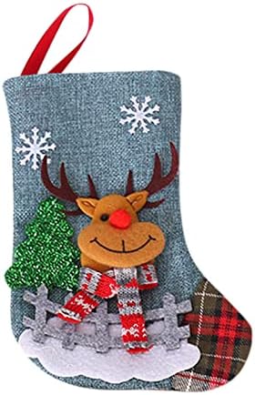 Божиќно порибување големи Божиќни чорапи украси Дедо Снежаман Божиќ за украси за семејни празници Божиќ висечки чорапи чорапи