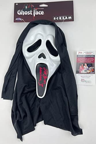 Effеф Броктон потпиша маска крик Ghostface Дел 3 III 2000 Забавен светски хорор автограм JSA автентикација
