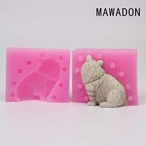 Мавадон 3Д мампон мувла Сила силиконски калап за свеќа, мини сапун, полимерна глина, восок, креда