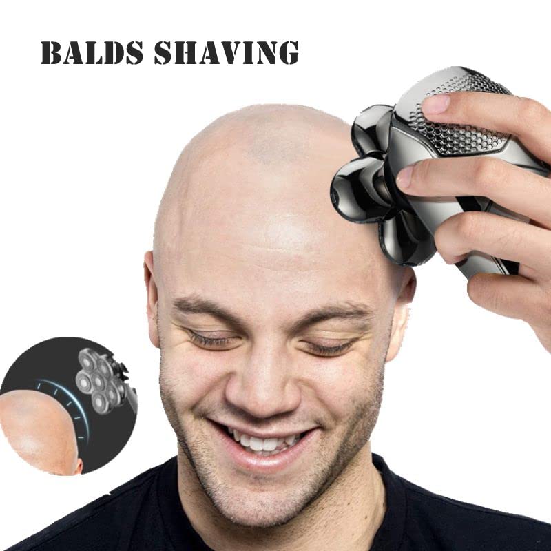 Машини За бричење за глава За Ќелави Мажи, Водоотпорен брич Со шест сечила машина за брада со цело тело за убавина на лицето електричен