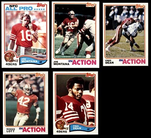 1982 Тимот на Топс Сан Франциско 49ерс се постави w/o lott San Francisco 49ers NM/Mt 49ers