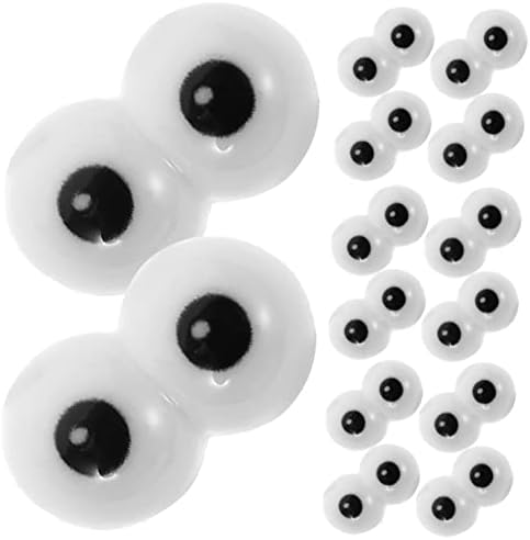 Foytoki 20pcs Сијамски додатоци за очи за накит додатоци цртан филм плишано играчка рака украсени животни безбедносни очи пластични очи за занаети