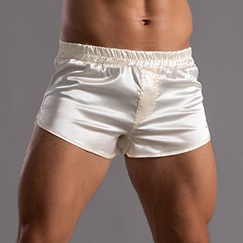 Bmisegm Mens Boxers долна облека Менти летни цврсти панталони во боја Еластичен бенд лабав брзо сув случајно спортско трчање мажи