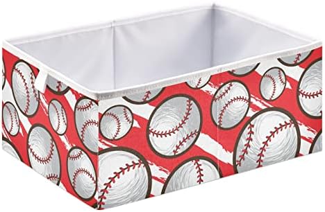 Емилор Бејзбол коцка за складирање на корпи за складирање на водоотпорна играчка корпа за организатор на коцка канти за деца девојчиња
