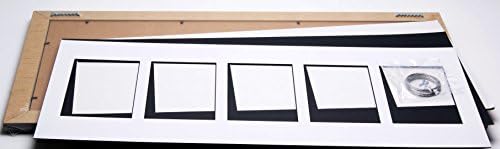 Креативна буква уметност [10x40 8 Отворено стакло лице црно рамка за слика за да се одржи 4 на 6 фотографии, вклучувајќи 10