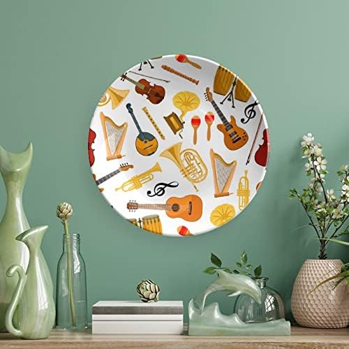 Музички инструмент Декоративна чинија тркалезни керамички плочи со приказ за свадбени украси за домашни канцеларии