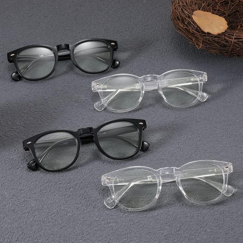 25du очила за читање за жени мажи со сина светлина што ги блокира читателите на тркалезна рамка пролетна шарка анти -очила за компјутерски