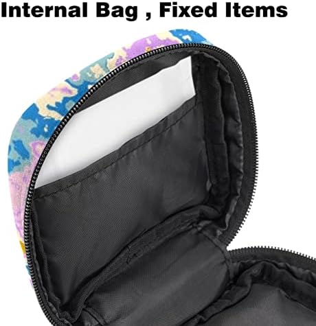 Торба за период на санитарна салфетка, санитарна торба за женски подлога санитарна подлога торбички за девојки жени дами, психа уметност виолетова