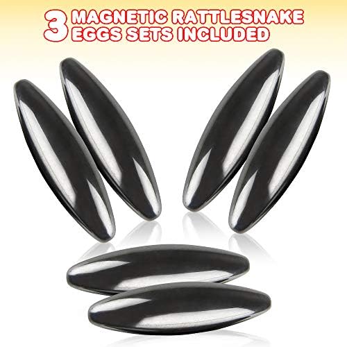 Магнетна јајца од магнетна ракчиња, сет од 3 пара, магнетни играчки за фигури за деца, играчки со јајца од змија со моќни магнети, забавно