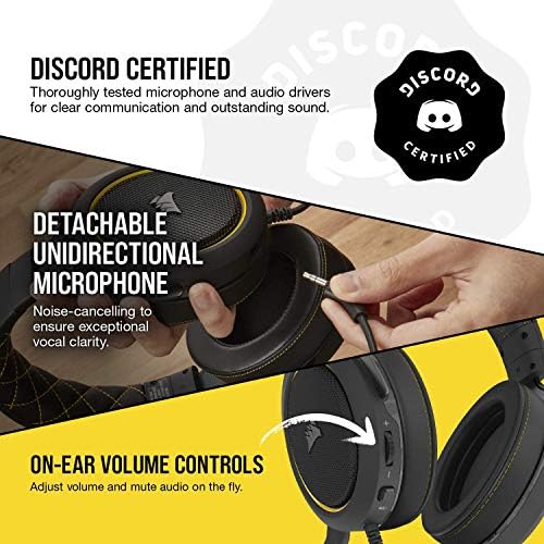 Corsair HS60 Pro-7.1 Виртуелен Опкружувачки Звук Слушалки за Игри w/USB DAC - Discord Сертифициран – Работи Со КОМПЈУТЕР, Xbox Series