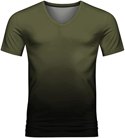 Менски кошули Обични екиписки графички врски со боја на графички врвови со кратки ракави за кратки ракави за дишење меки опуштени