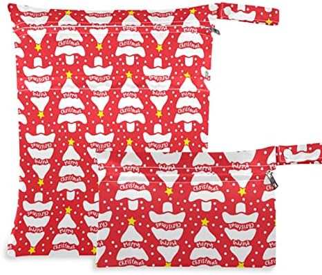 Ззххб Среќна Божиќна Ѕвезда Водоотпорна Влажна Торба Ткаенина За Повеќекратна Употреба Пелена Влажна Сува Торба Со Патент Џеб За Патување