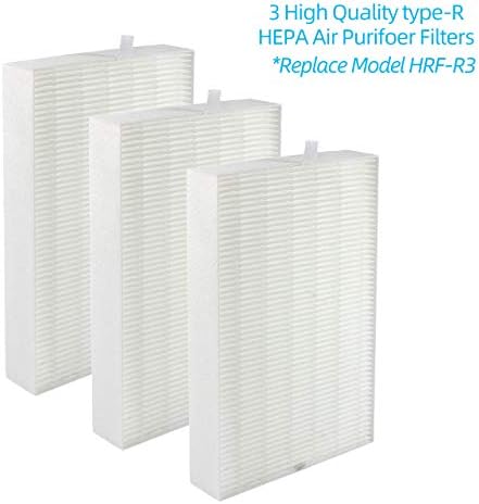 Замена на филтерот POKIN HPA300 TRUE HEPA, компатибилна со серијалот за прочистување на воздухот Honeywell HPA300, HPA300, HPA304, HPA8350, HPA300VP, HPA3300B, HPA5300, пакет од 3 HEPA R и 4 PRE PLOTERS