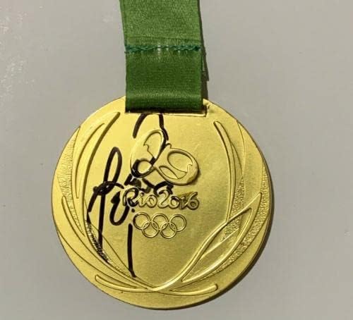 Justinастин Роуз потпиша година Олимпијада во Рио Олимпијада, доказ за ретки - автограмирани олимписки медали