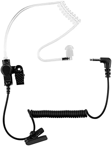 Полициска слушалка на Ерифа 3,5мм /1 пин слушајте само акустична цевка слушалки за ушите за далечински управувач микрокола Кенвуд 2 пат