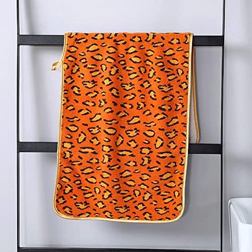 ZSEDP леопард печати преклопна пешкир за бања за возрасни кујнски сад за миење садови Абсорбента Брзо сушење на косата за коса