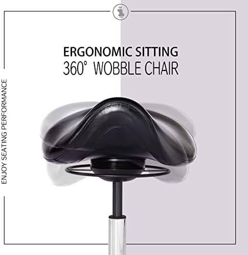 Седло столче вртење висина прилагодлива со тркала Возлав стол
