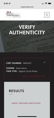 Хенк Арон автограмираше 11 ”x14” слика 700 -та кариера HR потпишан JSA LOA - Автограмирани фотографии од MLB