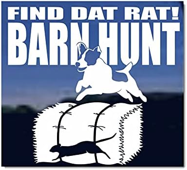 Пронајдете Dat Rat! Jackек Расел Териер JRT Барн Хант Никерикерс Винил кучиња прозорец