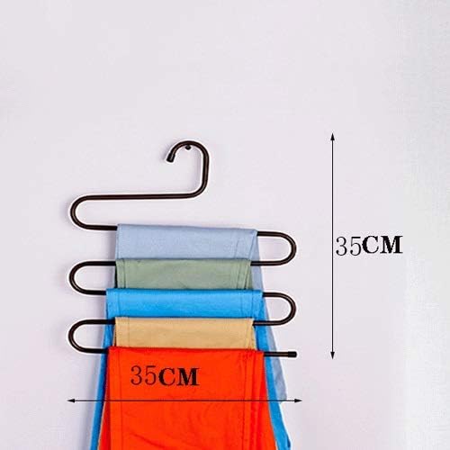 CZDYUF 5 слоеви во форма на железо гардероба за складирање закачалки Панталони Панталони закачалки со повеќе слојни облека за складирање на