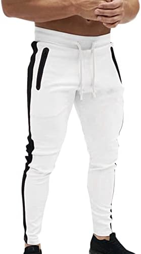 Џемпери со патент случајно спортски џогирање фитнес панталони џебови улични панталони машки тенок машки панталони