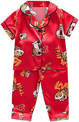 XBKPLO Роденденски пижами 3-6 месеци облека за новороденчиња Момци облека Божиќни ПЈС Поставени облеки пижами