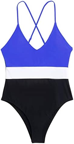 Yubnlvae женски костим за капење 1 парче лабаво вклопување на стомакот Контрола на екипажот вратот вратоврски 2023 летен плажа