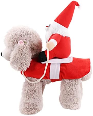 Облека за кучиња за момчиња облека за украсување на облека, возејќи голема облека Божиќно средно куче Дедо МАТ облека Божиќни џемпери за мачки