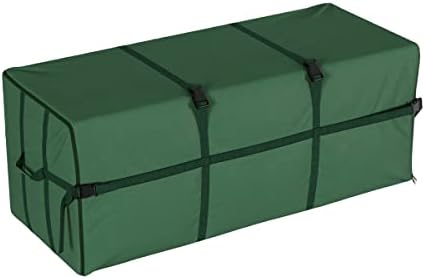 Елф Чувајте Тешки Платно Новогодишна Елка Торба За Складирање Со Ремени, се вклопува До 9 стапки Дрво, Зелена &засилувач; Божиќ