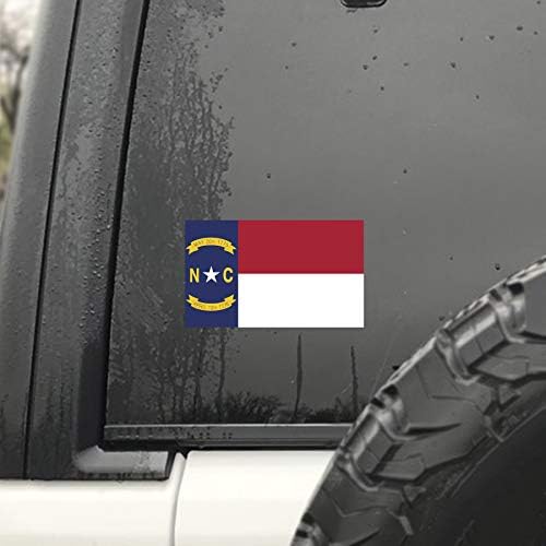 2-пакет налепница на државно знаме на Северна Каролина | 5-инчи од 3-инчи | Премиум квалитет винил | PD339