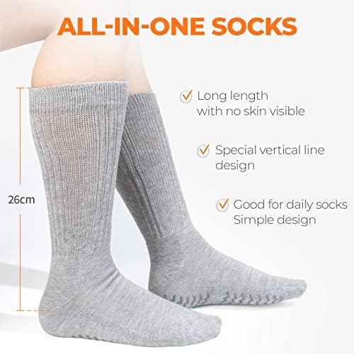 Fitextreme morestep дијабетични чорапи за жени кои не се обврзувачки врвни, држачи против лизгање, амортизиран ѓон, чорапи