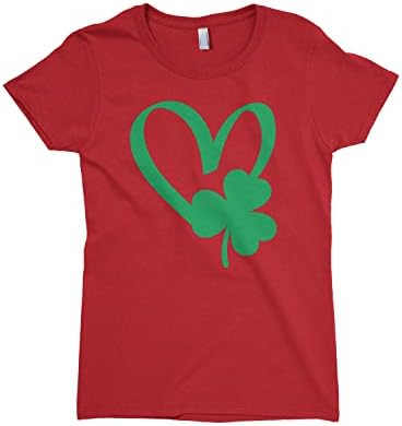 ThreadRock Девојки Св Патрикс Ден Шамок срце опремена маица