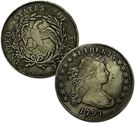 Американска Статуа На Слободата 1797 Комеморативна Монета Сребрен Долар Странска Монета Бран Глава Сребрена Тркалезна Античка Монета Античка Монета