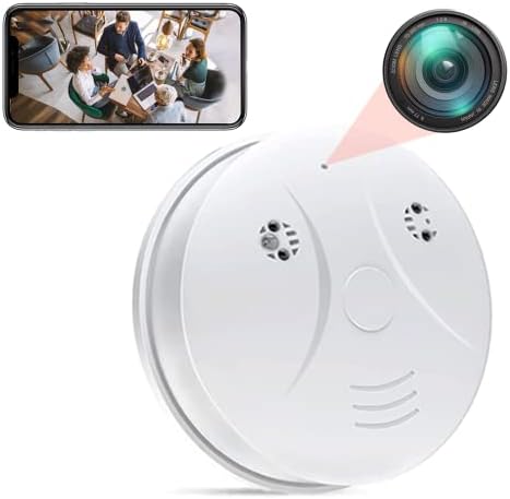 Jukllezan скриен детектор за чад од камера WiFi видео рекордер во реално време шпионска камера HD 1080p безжична мала дадилка камера со ноќно гледање