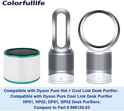 Colorfullife 2 Пакет Замена Филтер За Dyson HP01, HP02, DP01, DP02 Биро Прочистувачи. Споредете со делот # 968125-03 За Обожавателите На Dyson Pure Cool Link