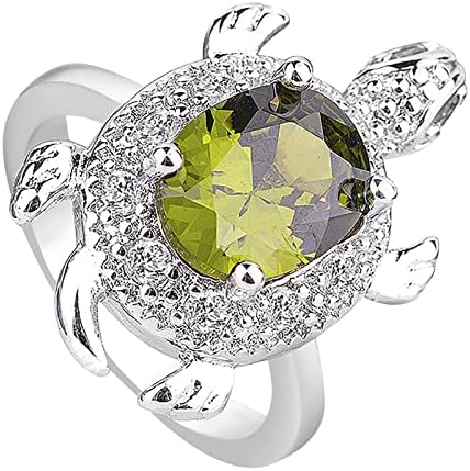 2023 Нов Стерлинг Сребрена желка прстен Зелен опал прстен желка накит за долговечност Орб прстен
