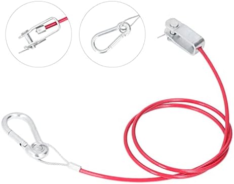 Beaxutcizh 3,3ft Безбедносен кабел против кабел против капнување од не'рѓосувачки челик приколка за итни случаи, отцепена кабелска