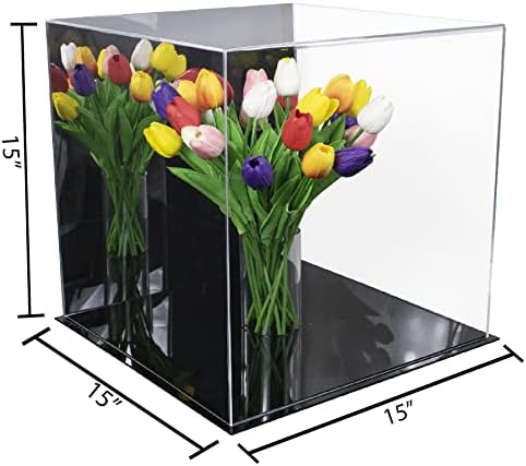Подобри случаи на прикажување акрилик голем цветен букет табела на горниот приказ на табелата со огледало - 15 x 15 x 15