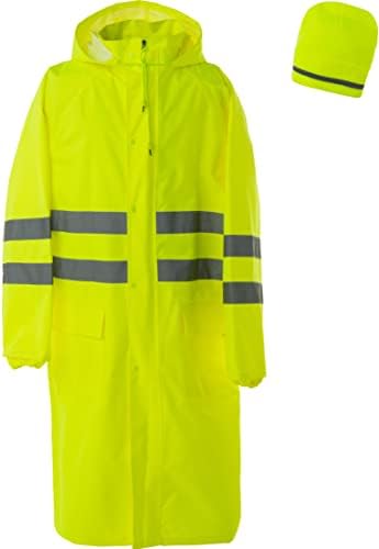 Рефлексивна јакна за мажи со голема видливост - јакна од дожд - водоотпорна рефлексија со аспиратор