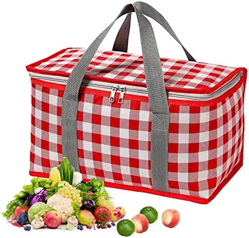 Изолирана пикник торба за еднократна употреба, торбички торби за плажа, ладилни торби со патент -врв - изолирана торба за топла или
