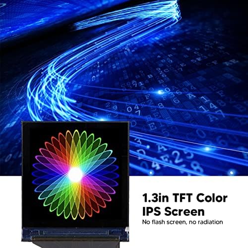 Okuyonic 1.3in TFT екран во боја, 240x240 Резолуција Брз одговор IPS екранот на екранот 2PCS SPI интерфејс за електронски уред за DIY