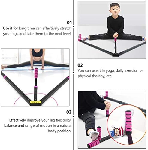 МАШИНИ За Истегнување НА Машини ЗА Истегнување 3 Бари Носилки За Нозе Флексибилност Опрема За Истегнување За Теретана За Вежбање Јога