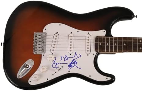 Рони Вуд потпиша автограм со целосна големина Fender Stratocaster Електрична гитара со Jamesејмс Спенс ЈСА Писмо за автентичност - Ролинг Стоунс со Кит Ричардс, Чарли Вотс и Ми
