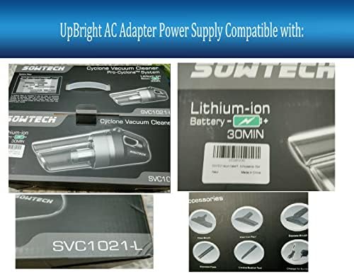 Адаптер за исправен 17V AC/DC компатибилен со Sowtech SVC1021-L SVC-1021-L SVC1021L циклонски вакуум чистач литиум-јонска батерија безжичен VAC