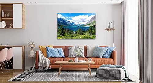 Национален парк на глечерот, врамени платно печати уметнички дела за спална соба канцеларија wallидни уметнички езерски планини