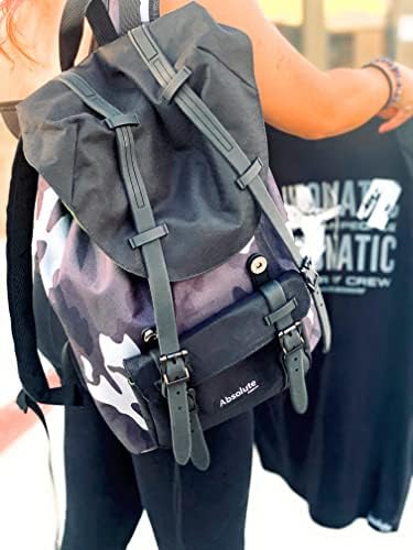 Стилски ранец за патување со лаптоп Камо за мажи и жени - Пространа 18х13 “со влечење, 2 магнетни токи, џеб со таблети со еластично