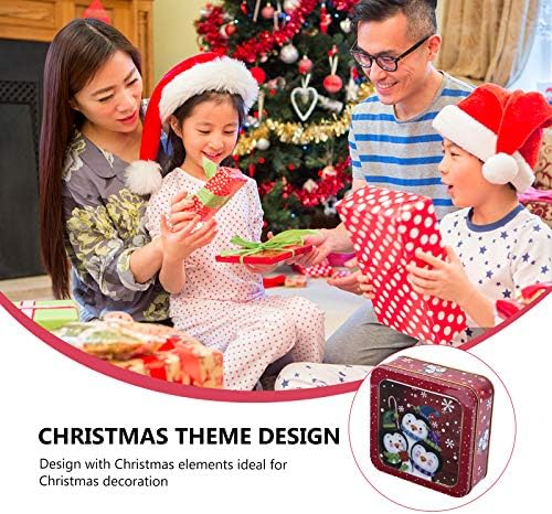 Besportble порибници за порибување 1 парчиња квадратни тампони бонбони кутии кутија за пакување на кутии Божиќно печење кутија Божиќни украси