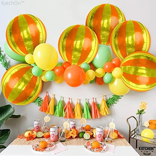 Качсон, црвени и златни балони - 22 инчи, пакет од 6 | Карневалски балони, украси за забави со карневалска тема, балони со црвена